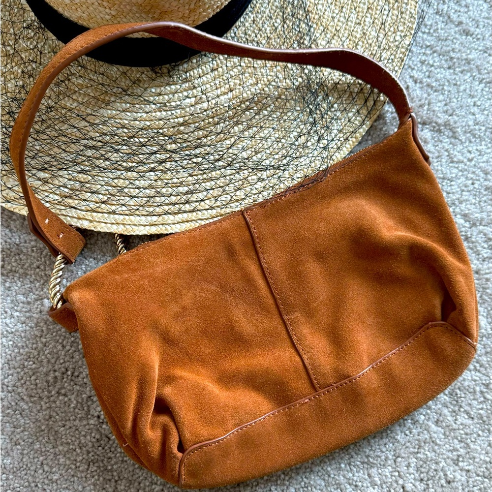 Zara limited edition pure leather with metallic buckle mini bag
